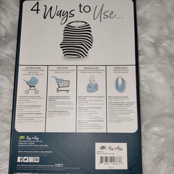 Itzy Ritzy 4 - in - 1 Multi - Use Cover Mom Boss - Picture 2 of 4